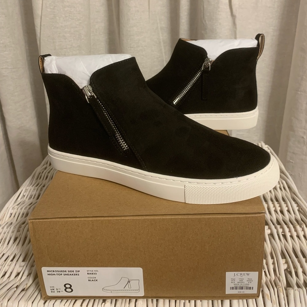 J.Crew faux-suede high top sneakers